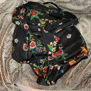 Floral sheer bodysuit
